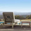 Teak Outdoor Deck Chair Villa Courtyard Waterproof Sunscreen Hotel Resort Swimming Pool Outdoor Terrace Antiseptic Wood Deck Bed