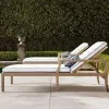 Teak Outdoor Lounge Chair Swimming Pool Bed Villa Outdoor Open-air Waterproof Sunscreen Hot Spring Hotel Solid Wood Beach Chair