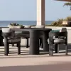All Weather Aluminum Alloy Modern Durable Outdoor Dining Table and Chair Set for Luxury Resort and Villa