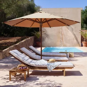 Aluminum Modern Foldable Waterproof Outdoor Furniture Beach Mid Pole Round Parasol Umbrellas