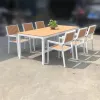 Aluminum Modern Outdoor Dining Table Set 4 8 Seater for Courtyard Hotel Use Garden Patio Chair Set