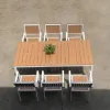 Aluminum Modern Outdoor Dining Table Set 4 8 Seater for Courtyard Hotel Use Garden Patio Chair Set