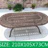 Antique Bronze Cast Aluminum Durable Waterproof Modern European Classical Dining Table with Storage-Outdoor Garden Dining Set