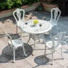 Antique Bronze Cast Aluminum Modern Bistro Table-Durable Outdoor Patio Set for Hotel Villa Use