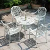 Antique Bronze Cast Aluminum Modern Bistro Table-Durable Outdoor Patio Set for Hotel Villa Use