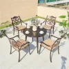 Art Nouveau European Design Aluminum Alloy Outdoor Durable Coffee Table Chair Set Quick-Dry Cushion for Villa Living Room Use
