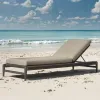 Avant-Garde Aluminum Poolside Daybed Modern Outdoor Sun Lounger Set for Luxury Resort and Private Villa