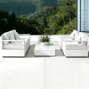 Avant-Garde Outdoor Aluminum Sectional Sofa Set Weatherproof Garden Furniture for Luxury Hotel Deck and Villa