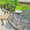 Balcony European Design Villa Outdoor Aluminum Alloy Garden Dining Table Set Waterproof Lightweight Features for Hotel Park