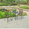 Balcony European Design Villa Outdoor Aluminum Alloy Garden Dining Table Set Waterproof Lightweight Features for Hotel Park
