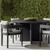 Bar Height Aluminum Bistro Set-Modern 6 Seat High Table Stools-Lightweight Waterproof Outdoor Dining for Hotel Patio Poolside