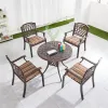 Baroque Cast Aluminum European Design Durable Throne Chair for Garden Villa Courtyard Dining Farmhouse Outdoor Furniture