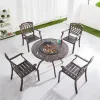 Baroque Cast Aluminum European Design Durable Throne Chair for Garden Villa Courtyard Dining Farmhouse Outdoor Furniture