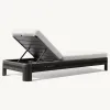 Bespoke Aluminum Outdoor Sunbed Modern Resort Pool Recliner High-end Villa Garden Daybed With Padded Cushion And Armrests