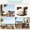 Bespoke Aluminum Outdoor Sunbed Modern Resort Pool Recliner High-end Villa Garden Daybed With Padded Cushion And Armrests