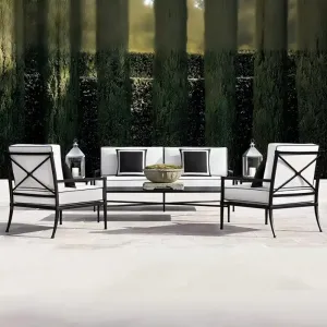 Bespoke Luxury Aluminum Outdoor Sofa Modern Minimalist Sectional Couch for Resort Poolside and High-end Villa Terrace