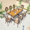 Cast Aluminum Alloy European Design Durable Outdoor Dining Garden Chair for Hotel Farmhouse Use