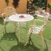 Classic Vine Scroll Cast Aluminum European Design Rocking Dining Chair Handle for Outdoor Use Villa Courtyard Hotel Warehouse