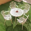 Classic Vine Scroll Cast Aluminum European Design Rocking Dining Chair Handle for Outdoor Use Villa Courtyard Hotel Warehouse