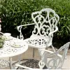 Classic Vine Scroll Cast Aluminum European Design Rocking Dining Chair Handle for Outdoor Use Villa Courtyard Hotel Warehouse