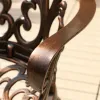 Classic Vine Scroll Cast Aluminum European Design Rocking Dining Chair Handle for Outdoor Use Villa Courtyard Hotel Warehouse