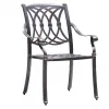 Classic Vine Scroll Cast Aluminum European Design Durable Dining Chair for Villa Courtyard Hotel Farmhouse Outdoor Use