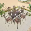 Classic Vine Scroll Cast Aluminum European Design Durable Dining Chair for Villa Courtyard Hotel Farmhouse Outdoor Use