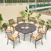 Classic Vine Scroll Cast Aluminum European Design Durable Dining Chair for Villa Courtyard Hotel Farmhouse Outdoor Use