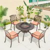 Classic Vine Scroll Cast Aluminum European Design Durable Dining Chair for Villa Courtyard Hotel Farmhouse Outdoor Use