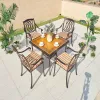 Classic Vine Scroll Cast Aluminum European Design Durable Dining Chair for Villa Courtyard Hotel Farmhouse Outdoor Use