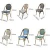 Colorful Modern Villa Outdoor Garden Furniture Durable Lightweight Portable Patio PE Rattan Chair Aluminum Frame Waterproof
