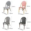 Colorful Modern Villa Outdoor Garden Furniture Durable Lightweight Portable Patio PE Rattan Chair Aluminum Frame Waterproof
