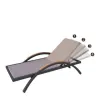 Commercial Grade Aluminum Chaise Lounge Treslin Mesh Fabric Modern Design UV Resistant Eco-Friendly Durable Outdoor Courtyard