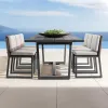 Commercial Grade Aluminum Dining Set for Outdoor Restaurant Modern Resort Garden Furniture Table and Chairs Set