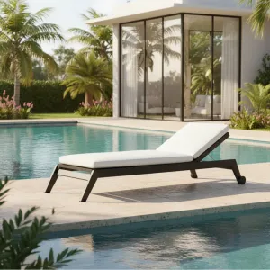 Commercial Grade Aluminum Pool Daybed Adjustable Outdoor Lounge Chair for Beach Club and Luxury Star Hotel Swimming Pool