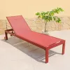 Commercial Grade Modern Design Wing Back Chaise Lounge Treslin Mesh Fabric Outdoor Garden Park Pool Warehouse Courtyard