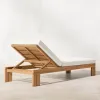 Commercial Grade Teak Chaise Lounge for Hotel Villa Courtyard Use Portable Design with Adjustable Backrest and Custom Color