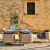 Commercial Luxury Aluminum Contemporary Outdoor Sofa Set with Waterproof Cushions for Hotel and Garden Use