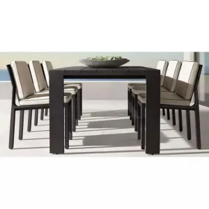Commercial Modern Waterproof Aluminum Dining Set 8-Seater for Dubai Outdoor Luxury Restaurants