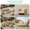 Contemporary Aluminum Patio Dining Table Set Luxury Garden Furniture Weatherproof Outdoor Restaurant Set