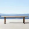 Contemporary Grade A Teak Wood Outdoor Dining Furniture Set for Luxury Villa Garden and Upscale Resort Hotel Patio Area