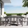 Contemporary Modern Aluminum Patio Dining Table Set Luxury Garden Furniture Weatherproof Outdoor Restaurant Courtyard Villa Set