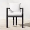 Contemporary Modern Aluminum Patio Dining Table Set Luxury Garden Furniture Weatherproof Outdoor Restaurant Courtyard Villa Set