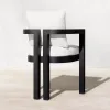 Contemporary Modern Aluminum Patio Dining Table Set Luxury Garden Furniture Weatherproof Outdoor Restaurant Courtyard Villa Set