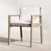 Contemporary Solid Teak Wood Garden Dining Furniture Set Weather Resistant for Luxury Villa and High-end Resort Patio
