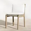 Contemporary Solid Teak Wood Garden Dining Furniture Set Weather Resistant for Luxury Villa and High-end Resort Patio