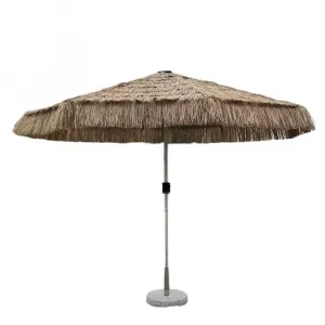 Custom Portable Aluminum Pole Modern Park Boho Beach Luxury Fringed Outdoor Furniture Patio Umbrella Foldable Crank Lift Auto