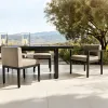 Designer Collection Aluminum Outdoor Dining Set Modern Contemporary Garden Table Chairs for Villa