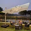 Designer Printed Luxury Foldable Lightweight Waterproof Umbrella for 5-Star Resort Pool Outdoor Furniture