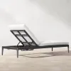 Double Size Luxury Aluminum Poolside Sunbed Modern Outdoor Daybed with Cushions for High-End Hotel Resort Romantic Villa